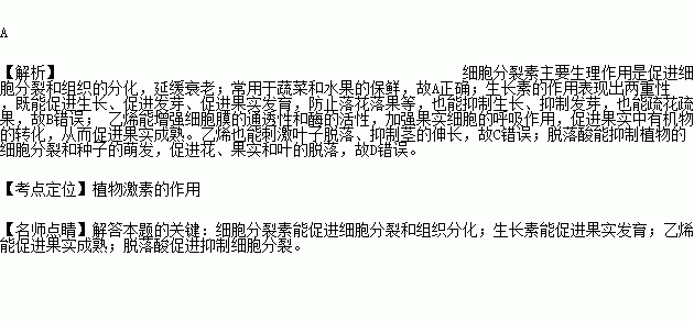 促进果实成熟的激素 脱落酸能促进果实成熟吗