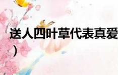 送人四叶草代表真爱吗 送异性四叶草的含义