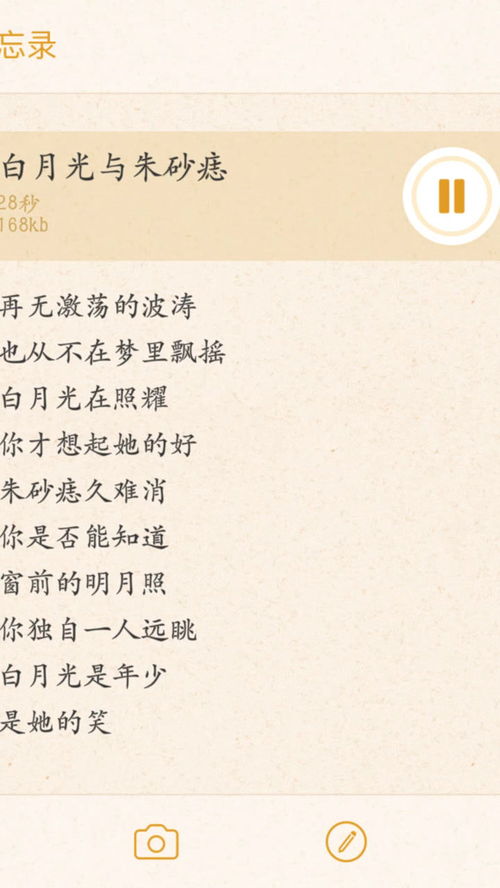白月光与朱砂痣 原唱 白月光与朱砂痣全部歌词