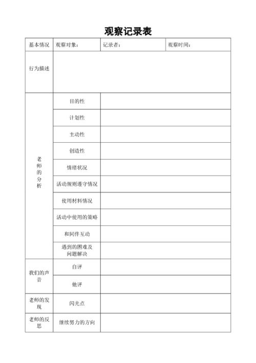 西瓜观察记录表 西瓜观察记录表图片
