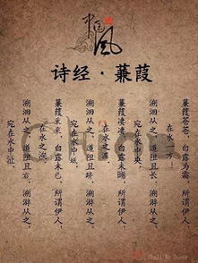 诗经·蒹葭带注音版全文 《蒹葭》全诗的拼音